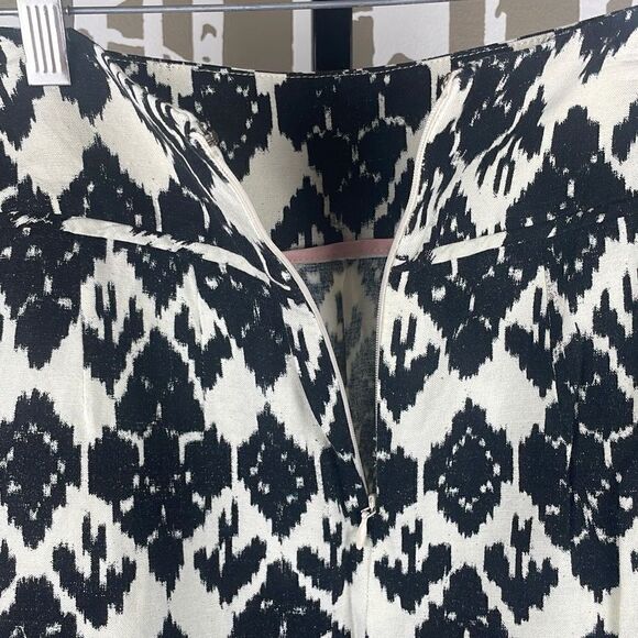 Linen Blend Ikat Print Mini Skirt 00 - Picture 5 of 7